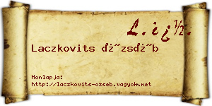 Laczkovits Özséb névjegykártya